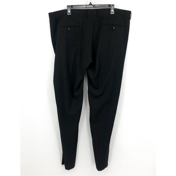 SOUL OF LONDON Men's Flat Front Stretch Dress Pants 43R Black NWOT - Picture 5 of 10